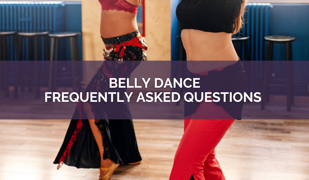 Image featuring Belly Dancing Class with Title "Belly Dance Frequently Asked Questions"
